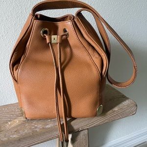 Vince Camuto Tan Leather Bucket Bag